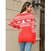 Zeagoo Womens Sweaters Fall Trendy Casual Long Sleeve Shirt Lightweight V Neck Off Shoulder Crochet Pullover Top Outfit(F-christmas)
