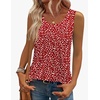 Zeagoo Womens Tank Tops Sleeveless Pleated Crew Neck Summer Tunic Tops Dressy Loose Fit Business Casual Blouses 2026(Jh590)