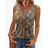 Zeagoo Womens Tank Tops Sleeveless Pleated Crew Neck Summer Tunic Tops Dressy Loose Fit Business Casual Blouses 2026(Mz721)