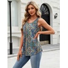 Zeagoo Womens Tank Tops Sleeveless Pleated Crew Neck Summer Tunic Tops Dressy Loose Fit Business Casual Blouses 2026(Mz779)