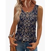 Zeagoo Womens Tank Tops Sleeveless Pleated Crew Neck Summer Tunic Tops Dressy Loose Fit Business Casual Blouses 2026(Mz869)