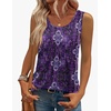 Zeagoo Womens Tank Tops Sleeveless Pleated Crew Neck Summer Tunic Tops Dressy Loose Fit Business Casual Blouses 2026(Mz907)