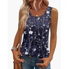 Zeagoo Womens Tank Tops Sleeveless Pleated Crew Neck Summer Tunic Tops Dressy Loose Fit Business Casual Blouses 2026(Sf180)