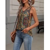 Zeagoo Womens Tank Tops Summer Sleeveless Tops V Neck Pleated Shirts(A-mz721- Multicolor)
