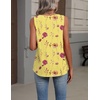 Zeagoo Womens Tank Tops Summer Sleeveless Tops V Neck Pleated Shirts(Bf351-yellow)
