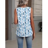 Zeagoo Womens Tank Tops Summer Sleeveless Tops V Neck Pleated Shirts(Cx329-blue Square)