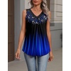 Zeagoo Womens Tank Tops Summer Sleeveless Tops V Neck Pleated Shirts(Jb229-blue Color)