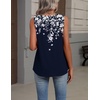 Zeagoo Womens Tank Tops Summer Sleeveless Tops V Neck Pleated Shirts(Sf103)