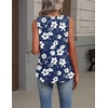 Zeagoo Womens Tank Tops Summer Sleeveless Tops V Neck Pleated Shirts(Sf157-white Floral)