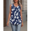Zeagoo Womens Tank Tops Summer Sleeveless Tops V Neck Pleated Shirts(Sf157-white Floral)
