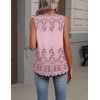 Zeagoo Womens Tank Tops Summer Sleeveless Tops V Neck Pleated Shirts(Sf190-pink)