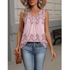 Zeagoo Womens Tank Tops Summer Sleeveless Tops V Neck Pleated Shirts(Sf190-pink)