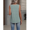 Zeagoo Womens Tank Tops Summer Sleeveless Tops V Neck Pleated Shirts(Xh521-green Floral)