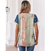Zeagoo Womens Tops Short Sleeve Summer V Neck Shirts Work Casual Blouses(Multicolor 923)