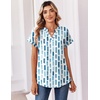 Zeagoo Womens Tops Short Sleeve Summer V Neck Shirts Work Casual Blouses(Striped 329)