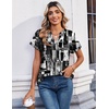 Zeagoo Womens Tops Short Sleeve Summer V Neck Shirts Work Casual Blouses(Striped 332)