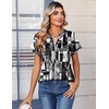 Zeagoo Womens Tops Short Sleeve Summer V Neck Shirts Work Casual Blouses(Striped 332)