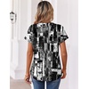 Zeagoo Womens Tops Short Sleeve Summer V Neck Shirts Work Casual Blouses(Striped 332)