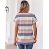 Zeagoo Womens Tops Short Sleeve Summer V Neck Shirts Work Casual Blouses(Striped 669)