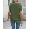 Zeagoo Womens Tops Short Sleeve Sweater Crewneck Basic Fashion Clothing(Army Green)