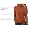 Zeagoo Womens Tops Short Sleeve Sweater Crewneck Basic Fashion Clothing(Brick Red)