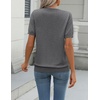 Zeagoo Womens Tops Short Sleeve Sweater Crewneck Basic Fashion Clothing(Dark Gray)