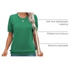 Zeagoo Womens Tops Short Sleeve Sweater Crewneck Basic Fashion Clothing(Green)