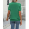 Zeagoo Womens Tops Short Sleeve Sweater Crewneck Basic Fashion Clothing(Green)