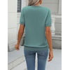 Zeagoo Womens Tops Short Sleeve Sweater Crewneck Basic Fashion Clothing(Lake Blue)