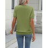 Zeagoo Womens Tops Short Sleeve Sweater Crewneck Basic Fashion Clothing(Olive)