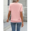 Zeagoo Womens Tops Short Sleeve Sweater Crewneck Basic Fashion Clothing(Pink)