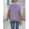 Zeagoo Womens Tops Short Sleeve Sweater Crewneck Basic Fashion Clothing(Purple)