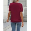 Zeagoo Womens Tops Short Sleeve Sweater Crewneck Basic Fashion Clothing(Wine Red)