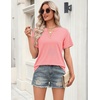Zeagoo Womens Tops Short Sleeve V Neck Tee Shirts Cute Dressy Casual(B-coral)