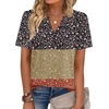 Zeagoo Womens Tops Short Sleeve V Neck Tee Shirts Cute Dressy Casual(Colorful Flowers Xh553)