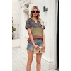 Zeagoo Womens Tops Short Sleeve V Neck Tee Shirts Cute Dressy Casual(Colorful Flowers Xh553)