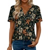 Zeagoo Womens Tops Short Sleeve V Neck Tee Shirts Cute Dressy Casual(Maple Leaf Wf157)