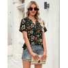 Zeagoo Womens Tops Short Sleeve V Neck Tee Shirts Cute Dressy Casual(Maple Leaf Wf157)