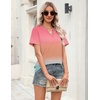 Zeagoo Womens Tops Short Sleeve V Neck Tee Shirts Cute Dressy Casual(Pink Jb218)