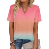 Zeagoo Womens Tops Short Sleeve V Neck Tee Shirts Cute Dressy Casual(Pink Jb218)