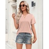 Zeagoo Womens Tops Short Sleeve V Neck Tee Shirts Cute Dressy Casual(Pink Polka Dots Jh1)