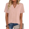 Zeagoo Womens Tops Short Sleeve V Neck Tee Shirts Cute Dressy Casual(Pink Polka Dots Jh1)
