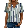 Zeagoo Womens Tops Short Sleeve V Neck Tee Shirts Cute Dressy Casual(Stripes Jh530)