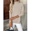 Zeagoo Women’s Turtleneck Sweater Long Sleeve Casual Knit Pullover Top 2026(Apricot)