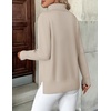Zeagoo Women’s Turtleneck Sweater Long Sleeve Casual Knit Pullover Top 2026(Apricot)