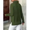 Zeagoo Women’s Turtleneck Sweater Long Sleeve Casual Knit Pullover Top 2026(Army Green)