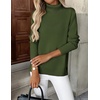 Zeagoo Women’s Turtleneck Sweater Long Sleeve Casual Knit Pullover Top 2026(Army Green)