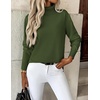 Zeagoo Women’s Turtleneck Sweater Long Sleeve Casual Knit Pullover Top 2026(Army Green)