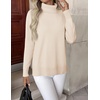 Zeagoo Women’s Turtleneck Sweater Long Sleeve Casual Knit Pullover Top 2026(Beige)