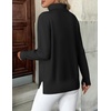Zeagoo Women’s Turtleneck Sweater Long Sleeve Casual Knit Pullover Top 2026(Black)